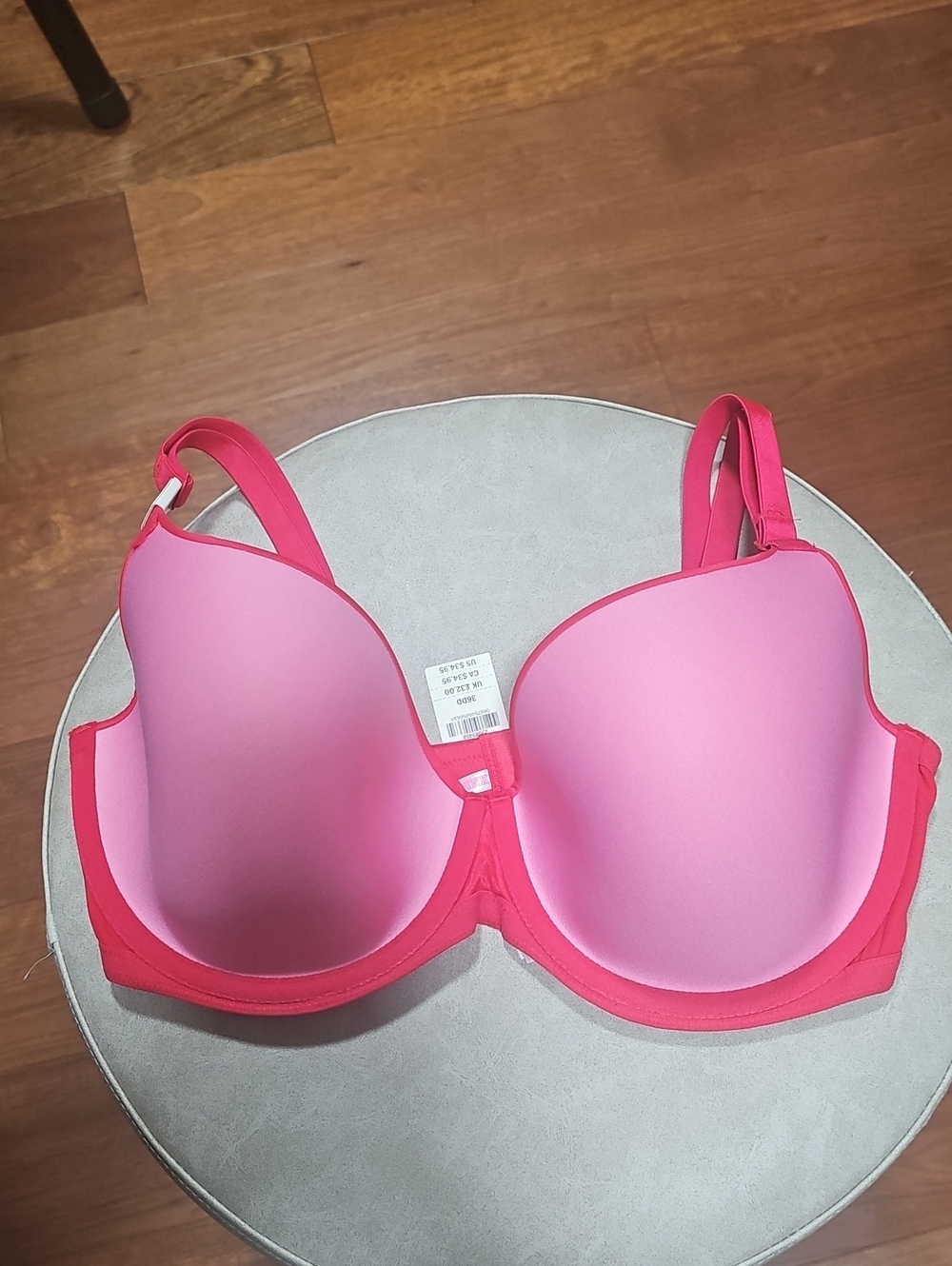 PINK Victoria's Secret Two-Tone Pink Molded Bikini Top